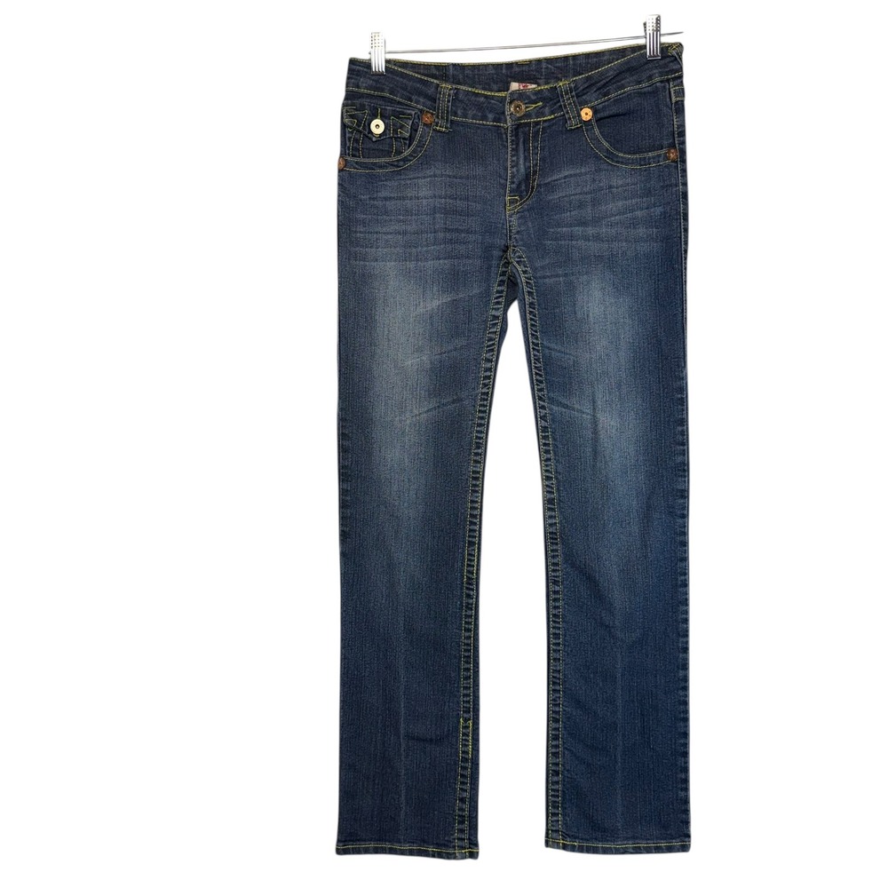 Y2K True Religion Women's Jeans Blue Wash Bootcut Retro‎ 90s Streetwear sz 29